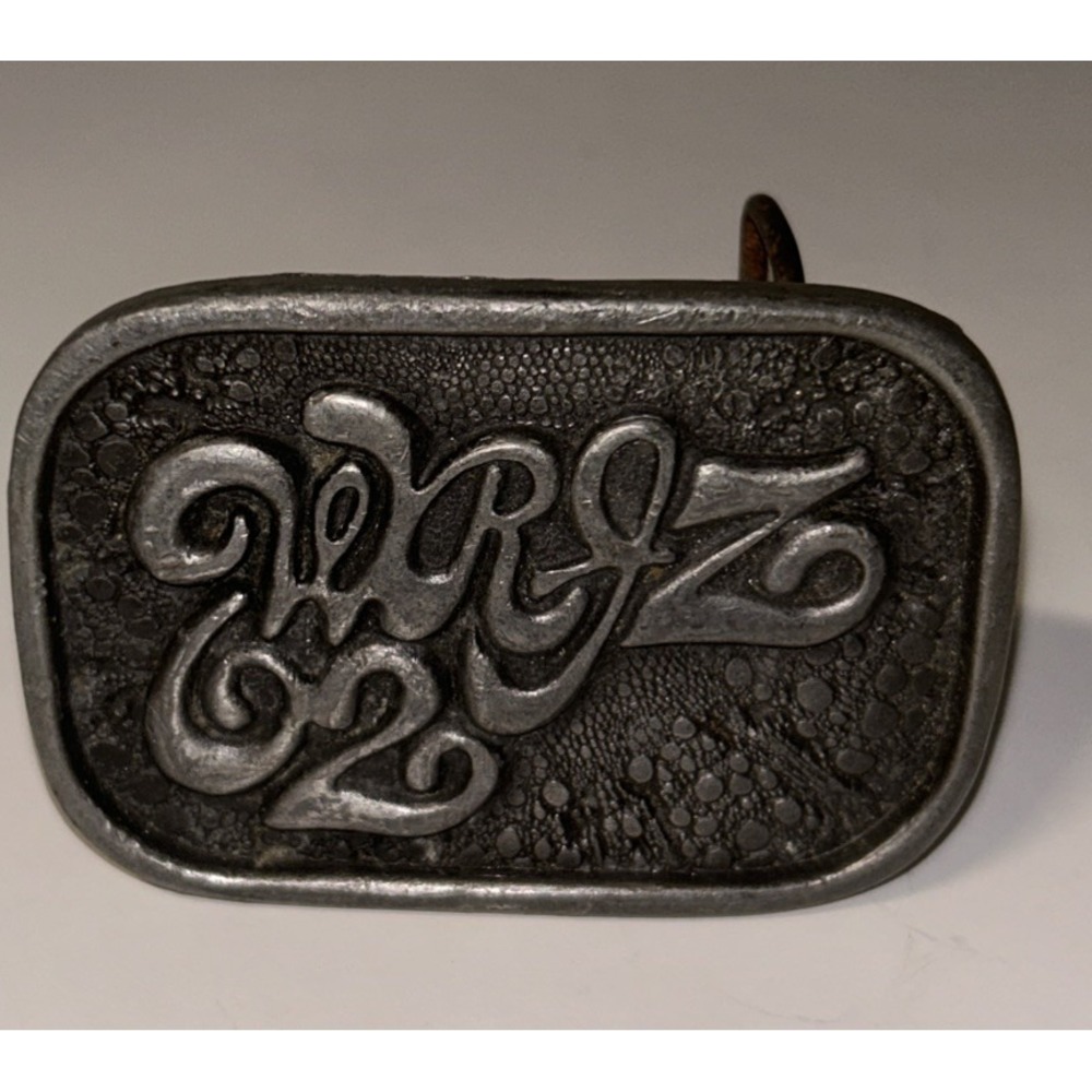 VTG WRJZ 62 Radio Knoxville TN Pewter Belt Buckle Indiana Metal Craft m67
